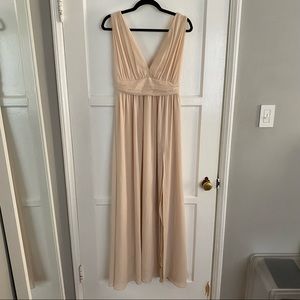 Lulu’s Heavenly Hues Cream Maxi Dress - Small